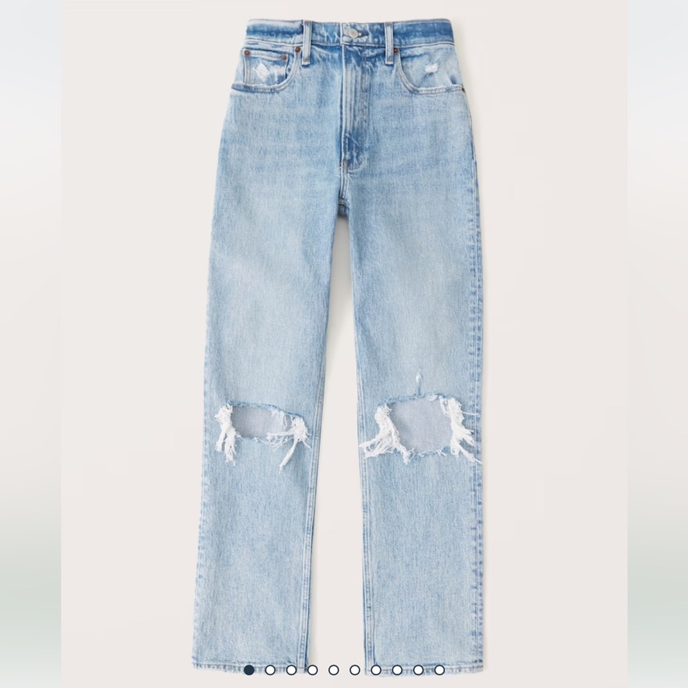 Abercrombie & Fitch Ultra High Rise Light Wash Jeans NWT Size 22